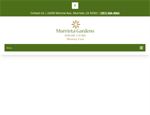 Tablet Screenshot of murrietagardens.com